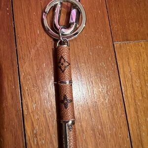 Louis Vuitton Monogram Brown and Silver Key Holder